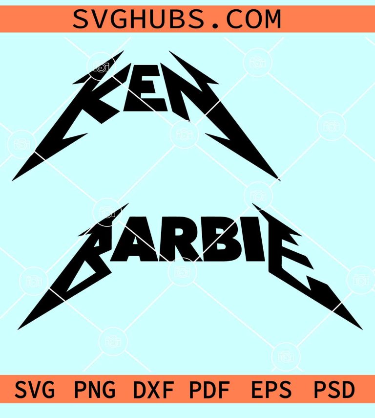 Metal Rock Ken Barbie Logo SVG Barbie And Ken SVG Barbie Movie SVG