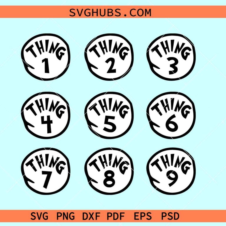 Thing 1 Svg Bundle Dr Seuss Svg Bundle Thing 1 Svg Thing 2 Svg