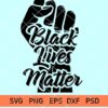 black lives matter fist svg