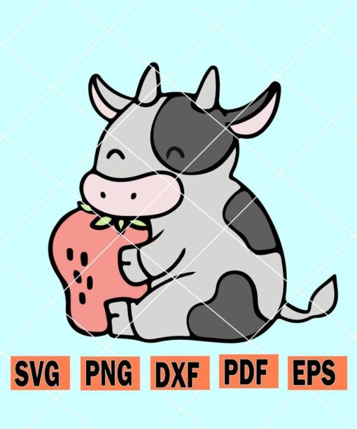 Strawberry cow svg