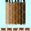 Dripping melanin color shades SVG