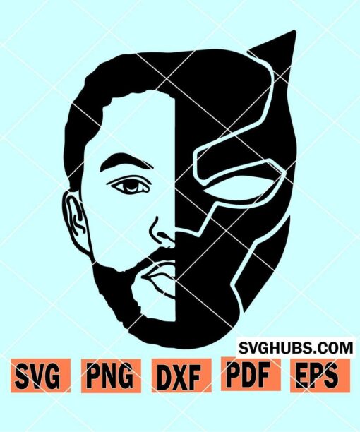 Black Panther T'Challa face SVG