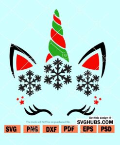 Snowflake Unicorn SVG