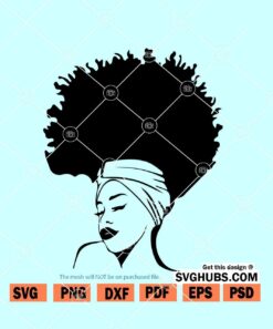 Afro woman svg