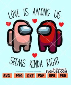 Among Us Valentines Day SVG