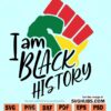 I am black history SVG