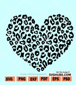 Leopard Heart SVG