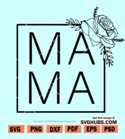 mama floral SVG