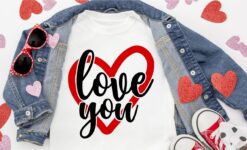 Love you Valentine SVG file