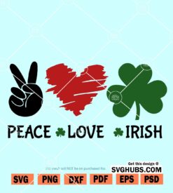 Peace Love Irish SVG