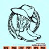 Cowboy boots and hat SVG