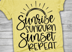 Sunrise Sunburn Sunset Repeat Svg