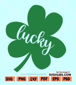 Lucky clover leaf svg