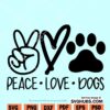 peace love dogs svg