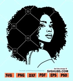 Afro Woman SVG