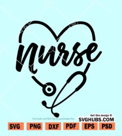 Nurse stethoscope svg