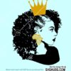 Afro queen with crown SVG