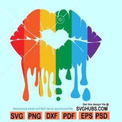 Gay pride lips SVG