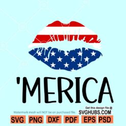 Merica lips SVG