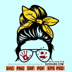 Messy bun True crime SVG