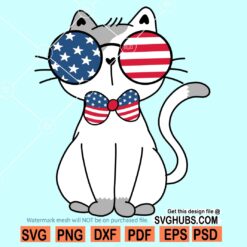 Patriotic cat SVG