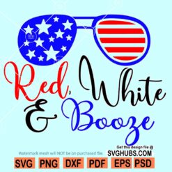 Red white and booze SVG