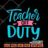 Teacher off duty svg