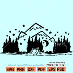 Camping scene SVG