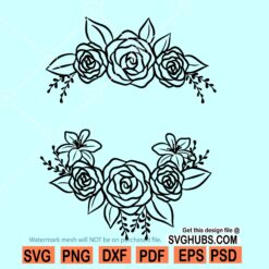 Flower border SVG