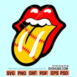 Softball tongue SVG