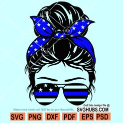 Messy bun police SVG