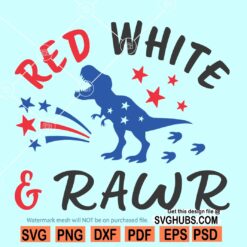 Red white and Rawr SVG