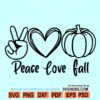 Peace love fall SVG