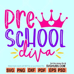 Preschool diva SVG