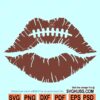 ootball lips SVG, Lips with football laces svg, Brown football lips svg, football mom svg, football shirt svg, distressed football lips svg