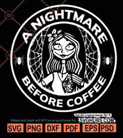 A nightmare before coffee SVG