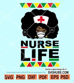 Afro nurse life SVG