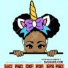 Afro puffs unicorn SVG