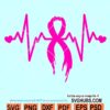 Breast Cancer Awareness Heartbeat SVG