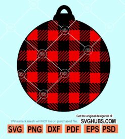 Buffallo plaid christmas svg