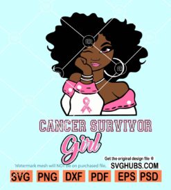 Cancer Survivor Girl SVG