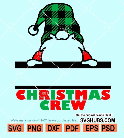 Christmas crew split svg