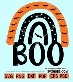 Halloween Rainbow Svg, Fall Rainbow Svg, Halloween boo svg, Boo rainbow svg, Pumpkin rainbow svg