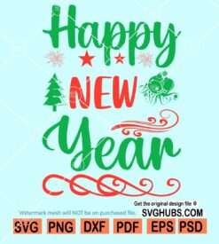 Happy new year svg