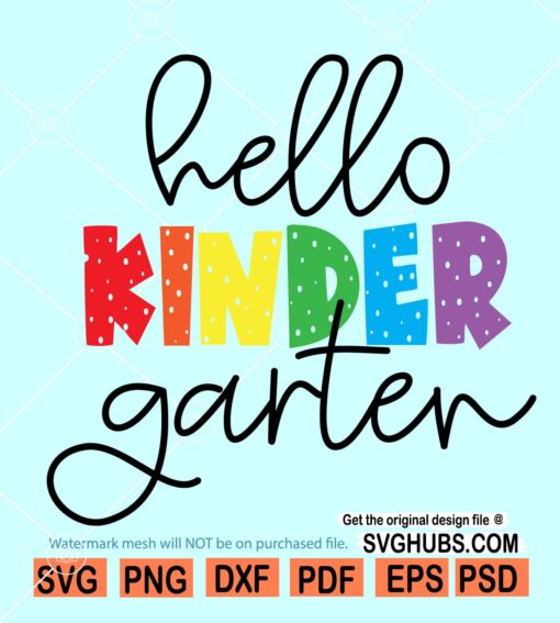 Hello kindergaten SVG