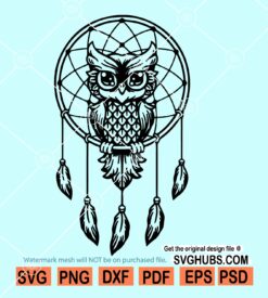 Owl Dream catcher SVG