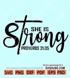 She is strong svg