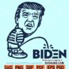 Trump Peeing on Biden Svg