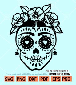 Woman Sugar Skull SVG