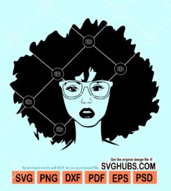 Afro woman svg